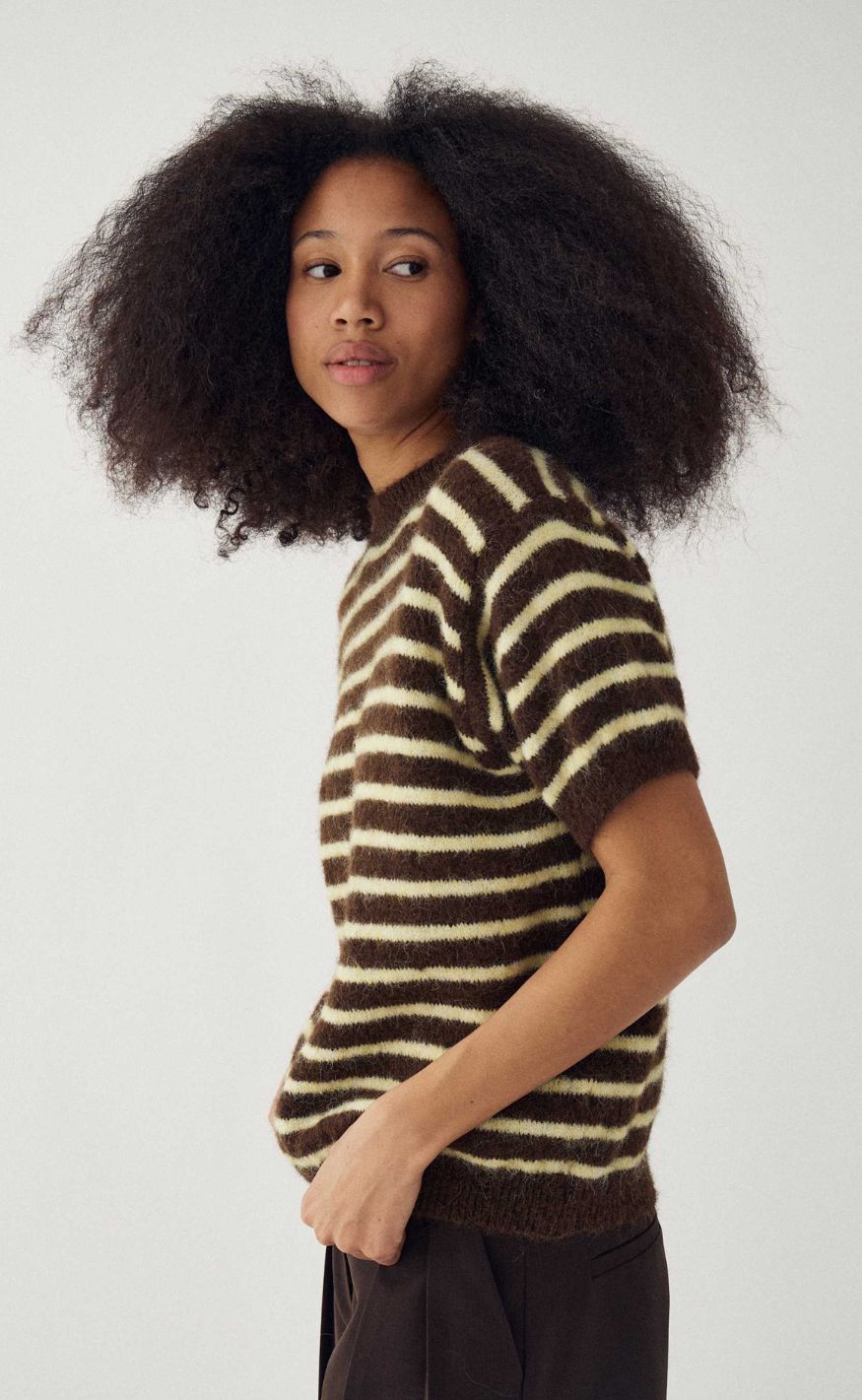 Noella Genser - Monikah - Brown Yellow Stripe