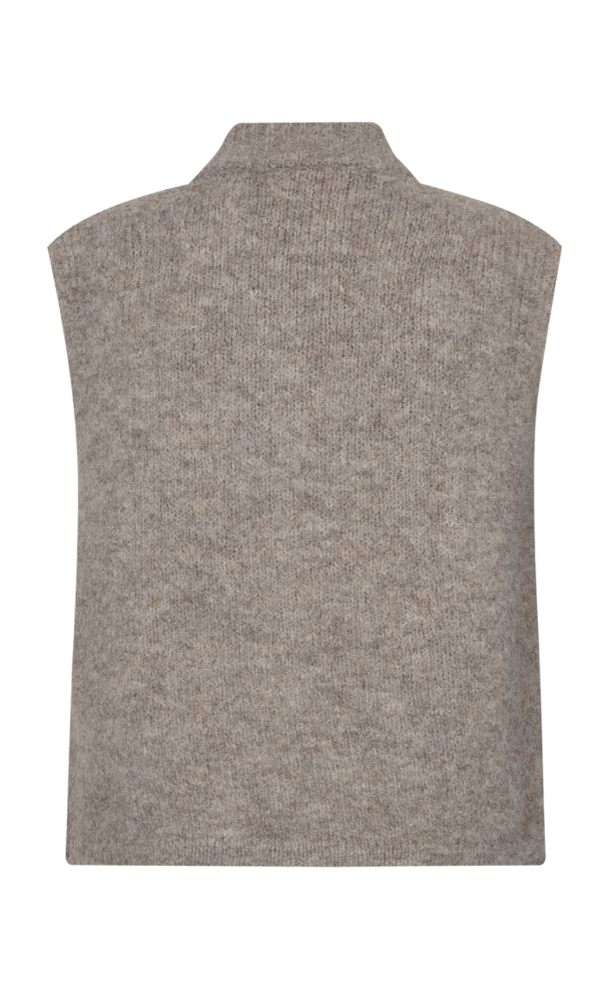 Freequent Vest - Grslulu - Desert Taupe Melange