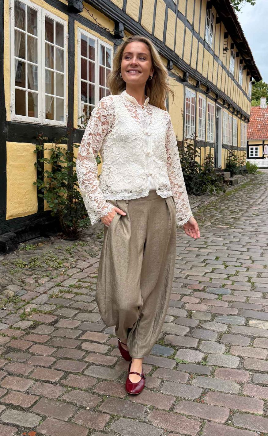 Black Colour Skjorte - Rosa Napoleon - Off White