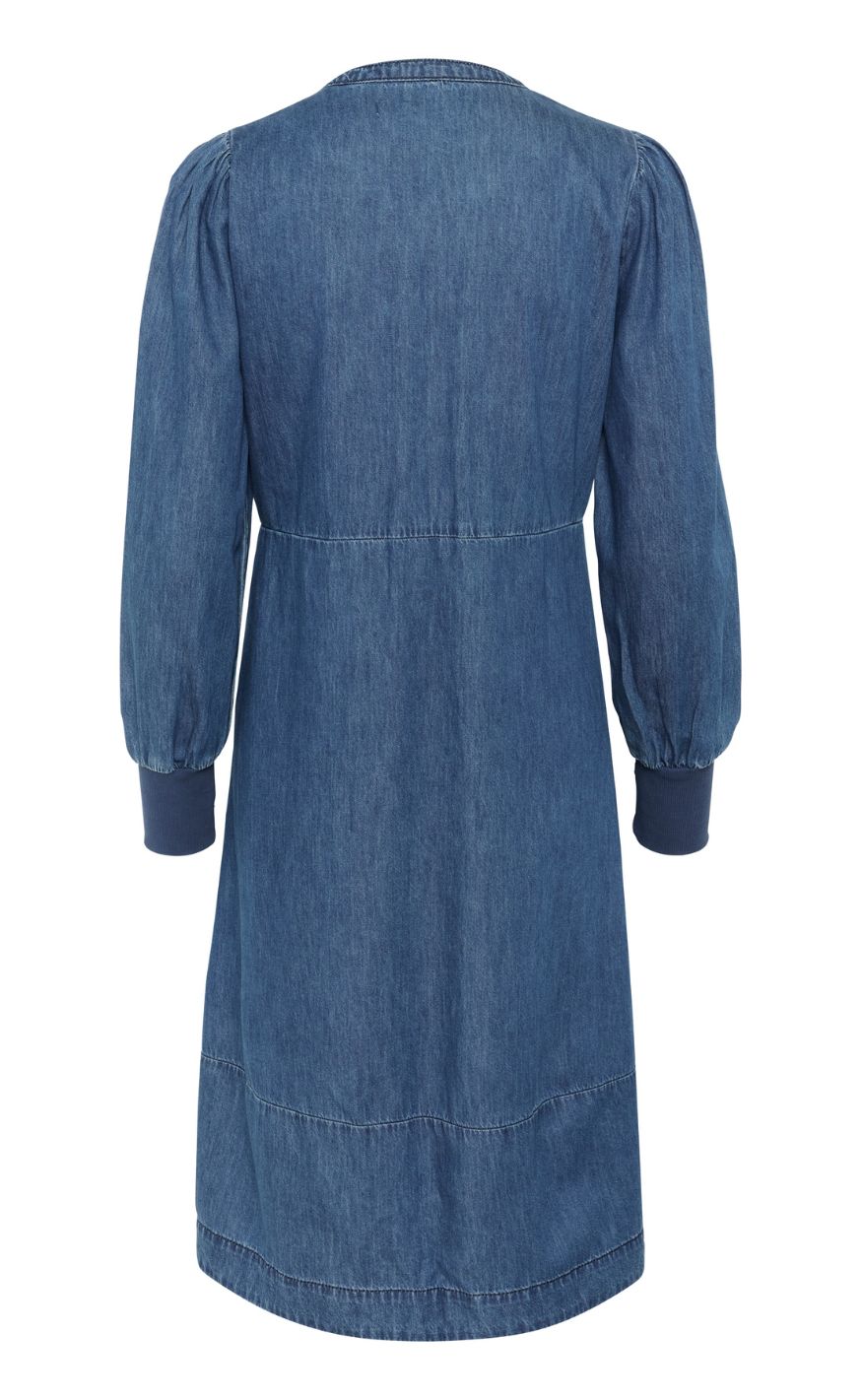 Culture Kjole - Allura Arpa Rib - Dark Blue Wash