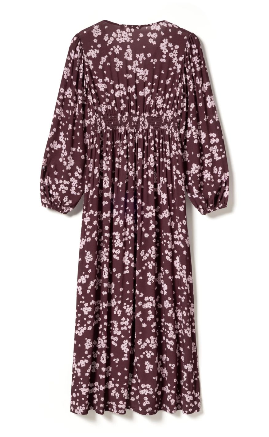 Noella Kjole - Lilith Maxi - Deja Burgundy Print