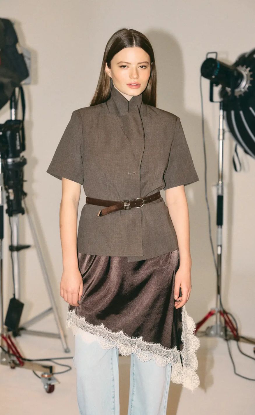 Noisy May Blazer - Monna Fitted S/S - Chocolate Brown