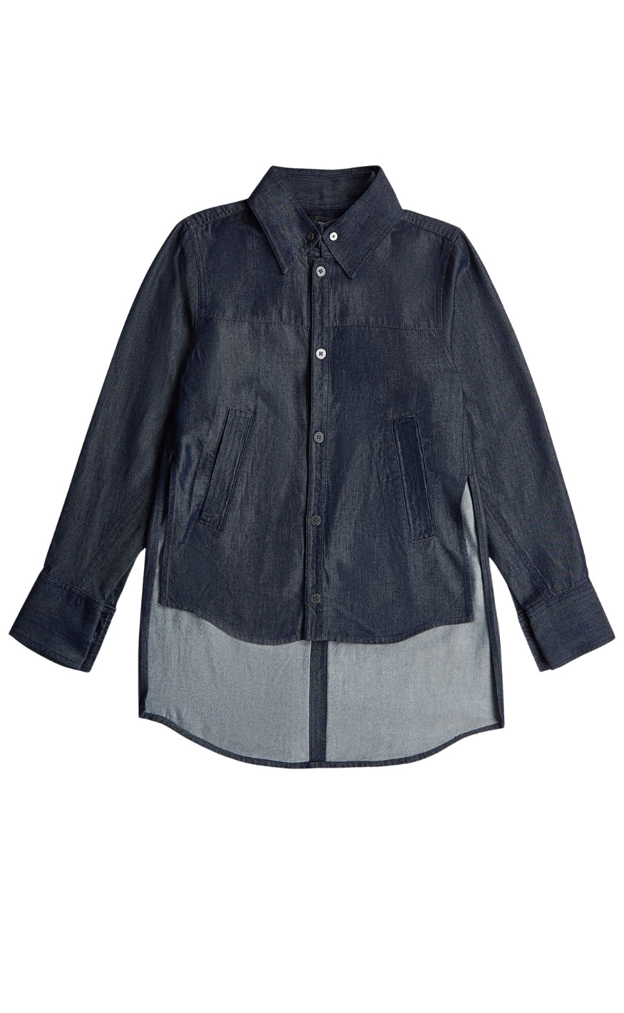 G-STAR Skjorte - Step Hem Pocket Wmn - Rinsed