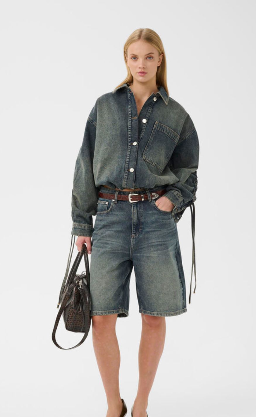 Gestuz Shorts - Susara - Blue/Green Wash