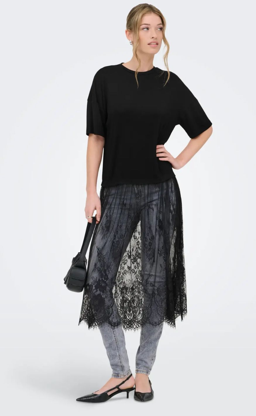 ONLY Kjole - Tahlia Lace - Black