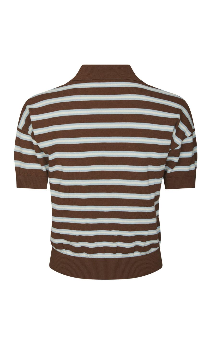 Neo Noir Bluse - Emira - Dark Brown
