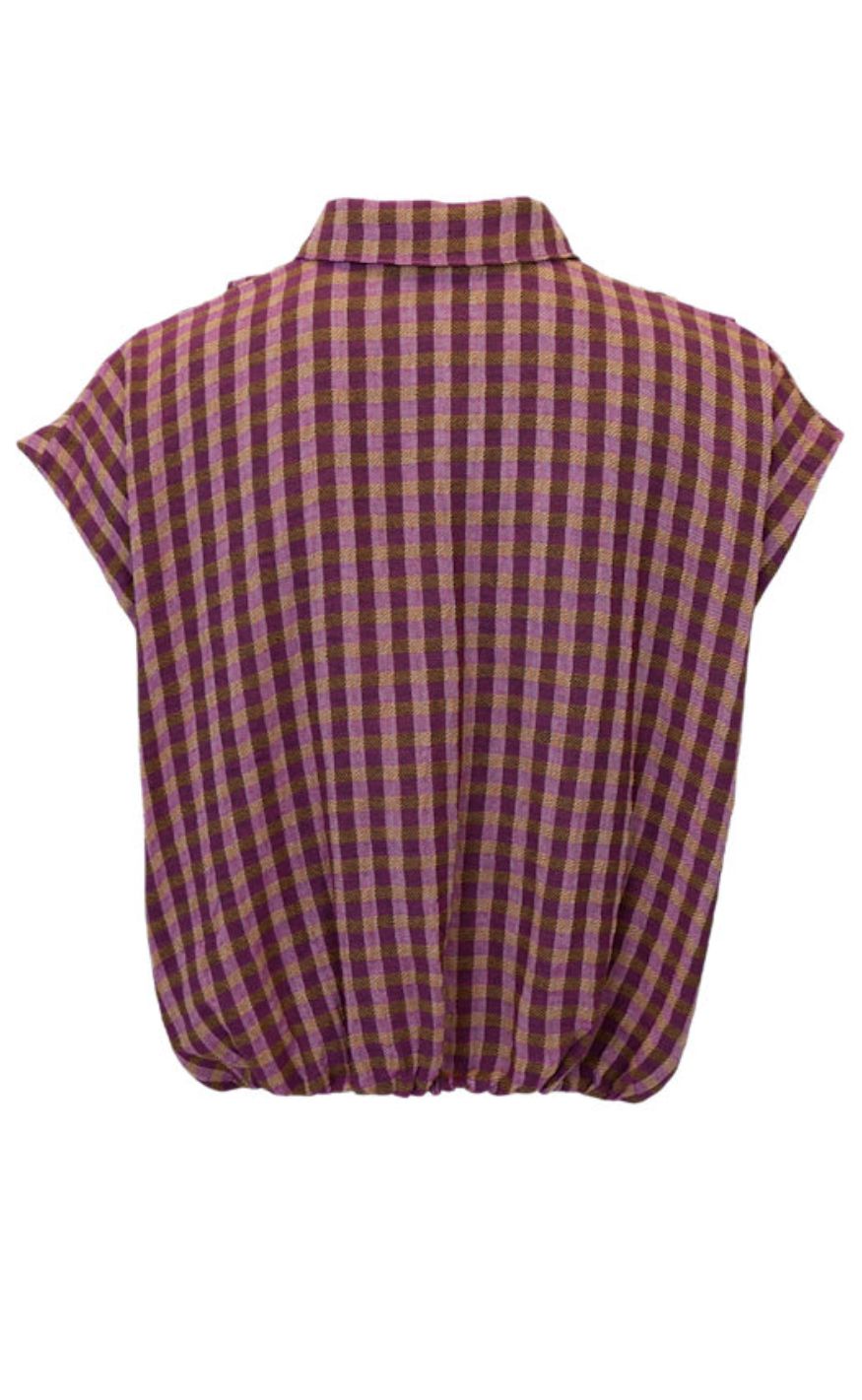 Black Colour Skjorte - Malle Bomber - Violet Check