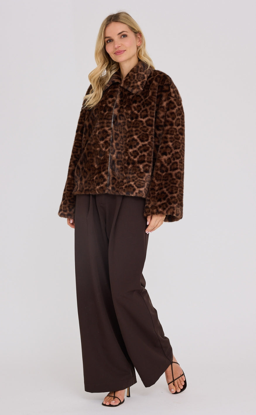 A-View Jakke - Leo Faux - Brown