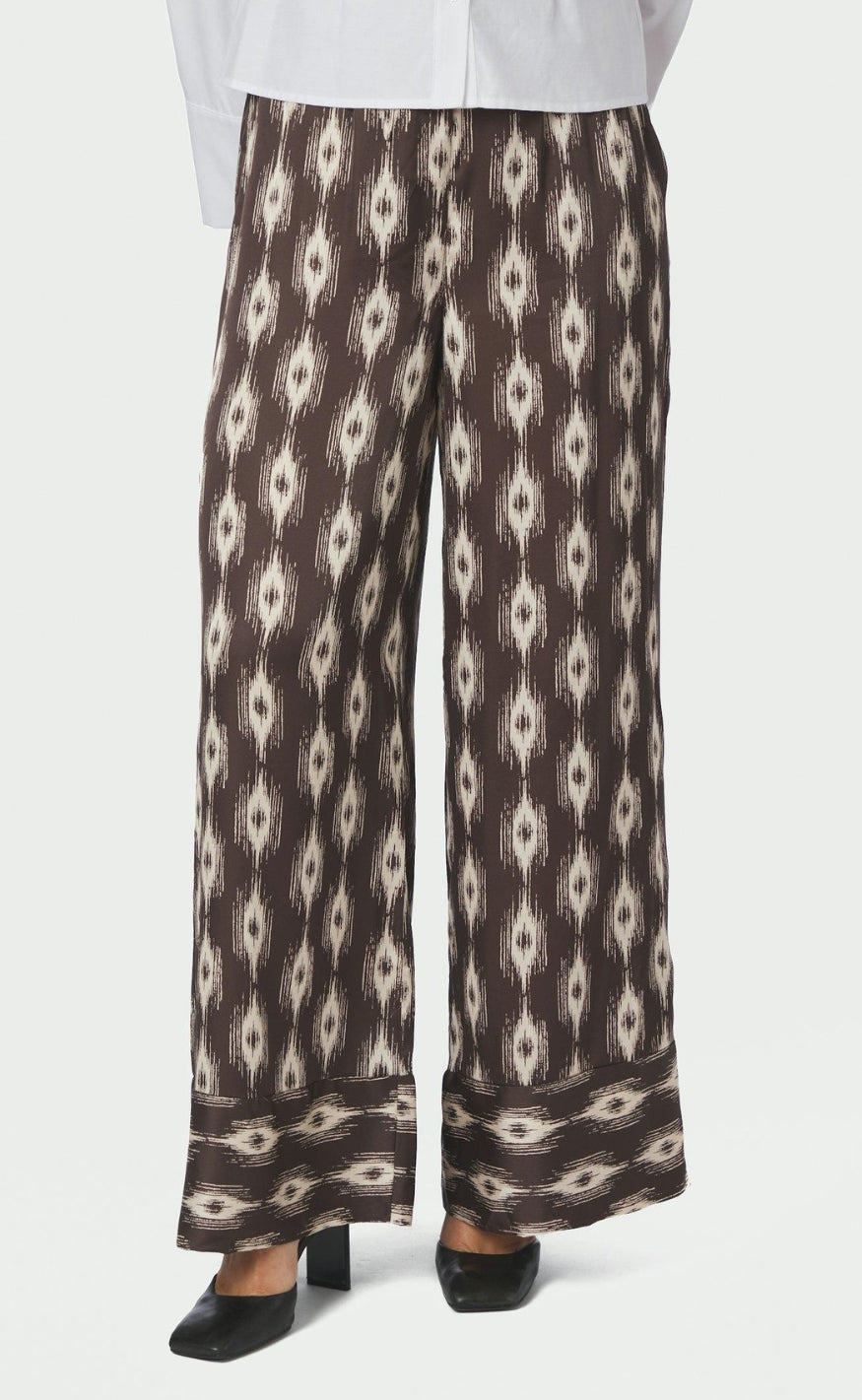 Neo Noir Bukser - Sora Ikat - Dark Brown