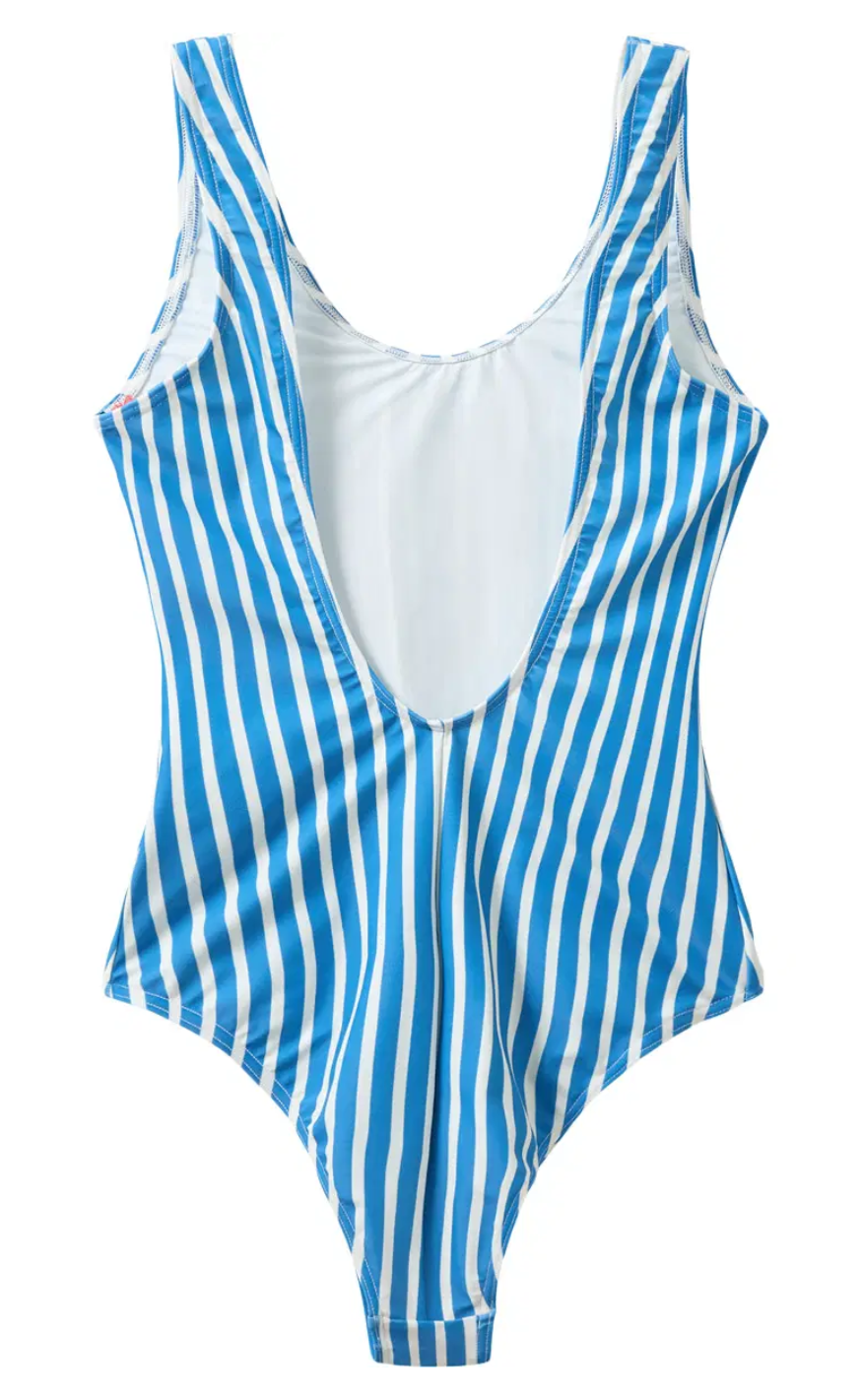 H2O Badedrakt - Stripe Swim - King Blue