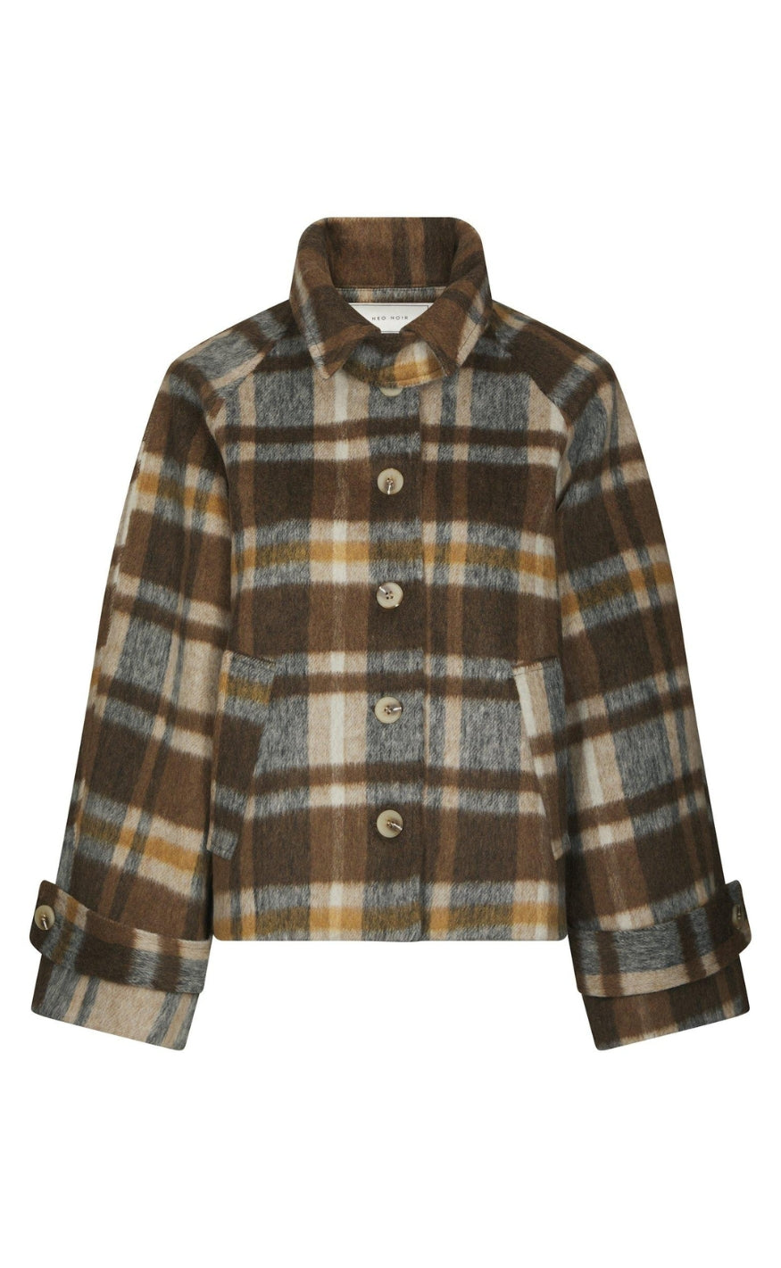 Neo Noir Jakke - Quinn Check - Camel