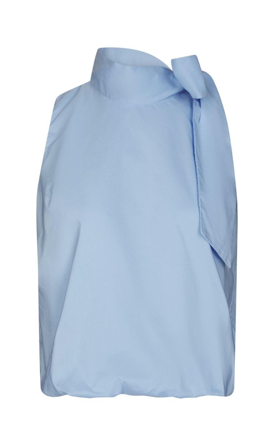 Neo Noir Topp - Veda Poplin - Light Blue