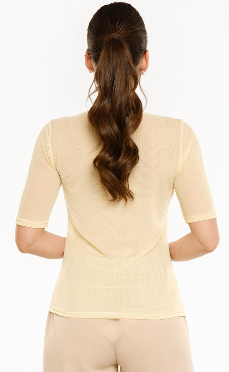 Liberté T-shirt - Mesh Dot - Yellow