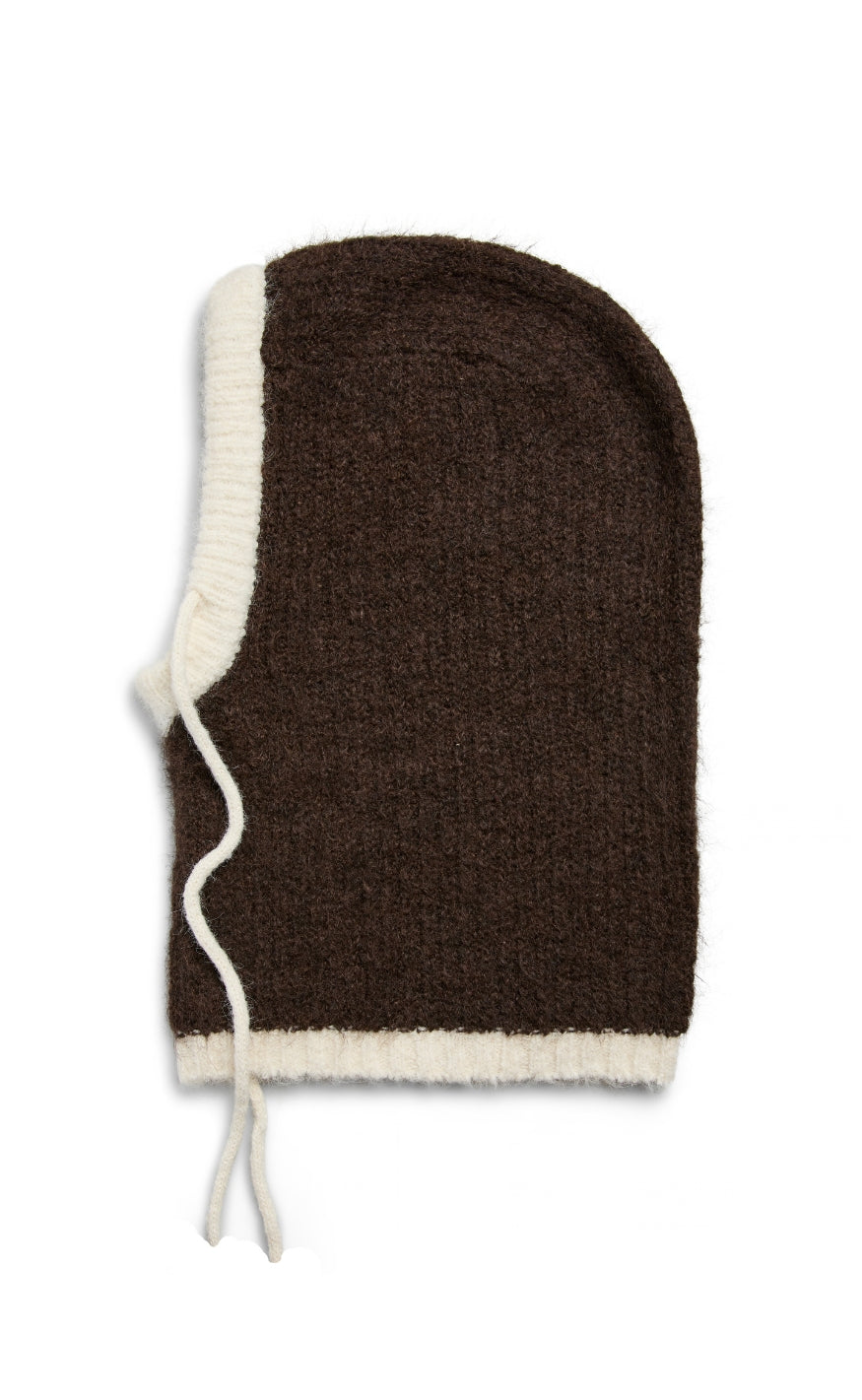 Pieces Balaclava - Nambi - Hot Fudge Whitecap Gray Contrast
