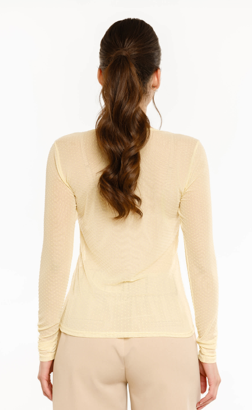 Liberté T-shirt - Mesh Dot LS - Yellow