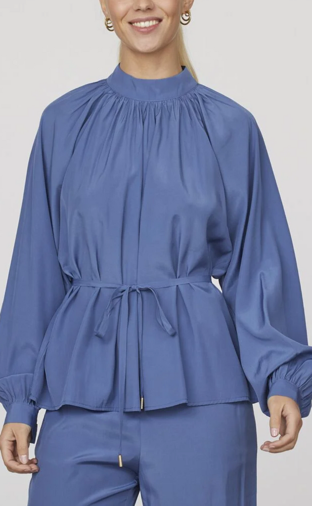 Love & Divine Bluse - Love1201 - Mid Blue
