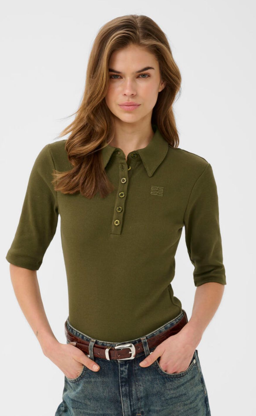 Gestuz Topp - Drew Polo - Military Olive
