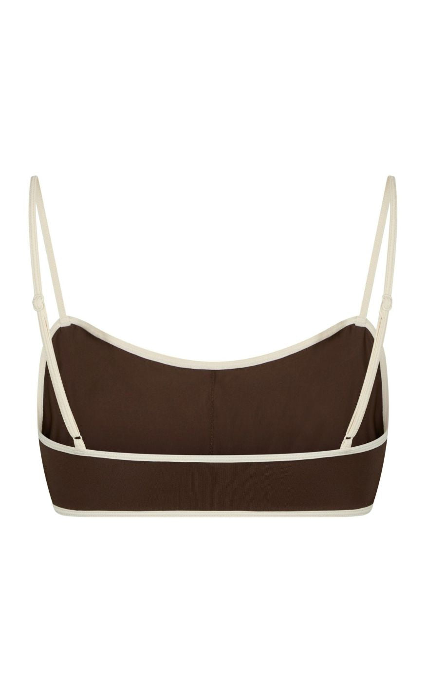 Neo Noir Bikinitopp - Fia Solid - Dark Brown/Creme