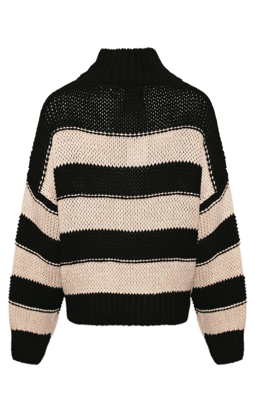 Noella Genserbluse - Kath - Black Ivory Stripe