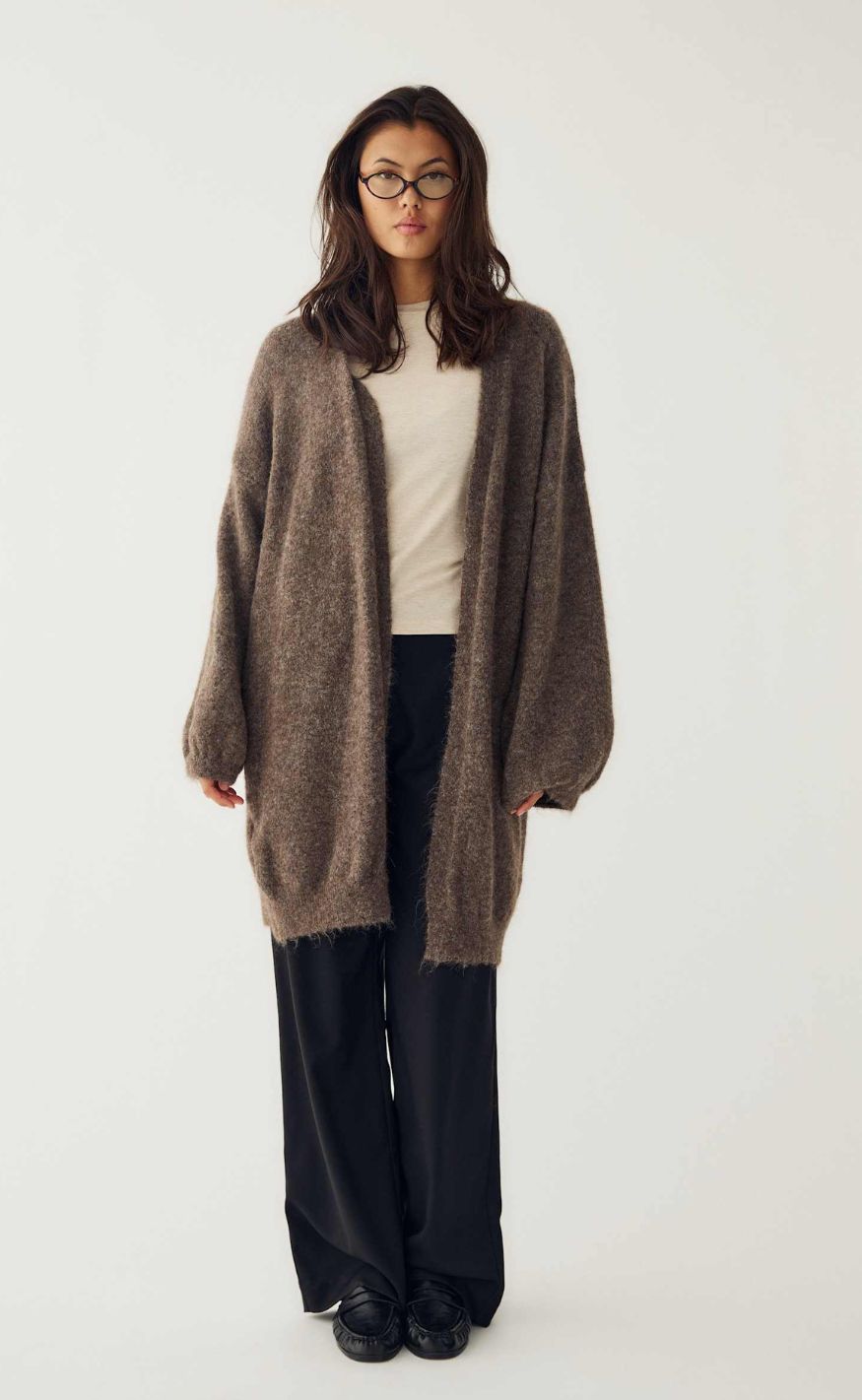 Noella Cardigan - Maricela - Timber Brown Melange
