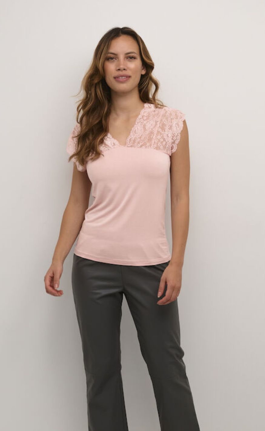 Culture Topp - Poppy Lace - Pale Mauve