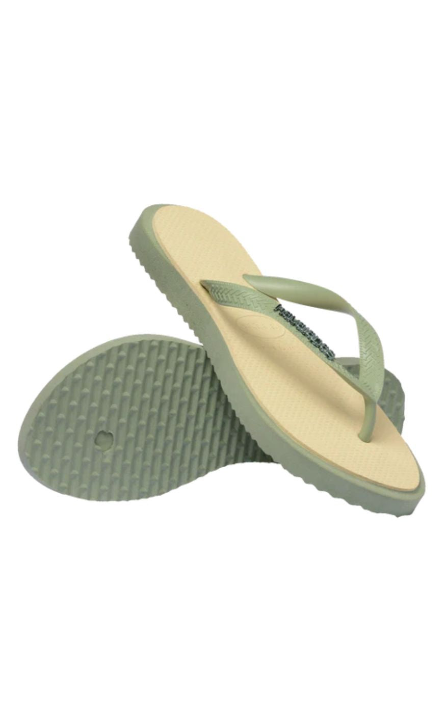 Havaianas Klipklappere - Topp Point Fusion - Smoke Green/Butter