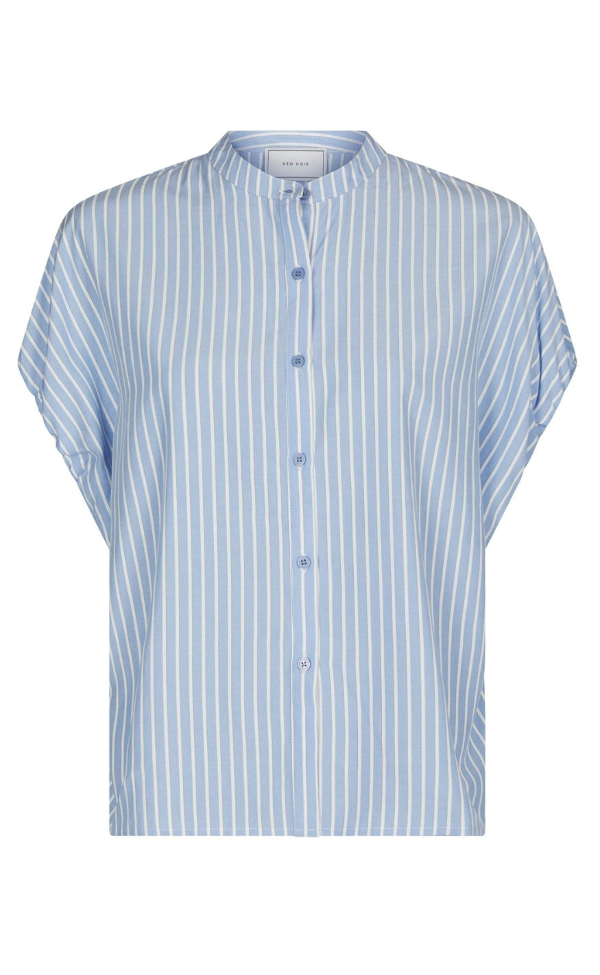 Neo Noir Bluse - Englana Stripe - Light Blue