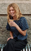 Neo Noir Bluse - Anela Dot - Navy