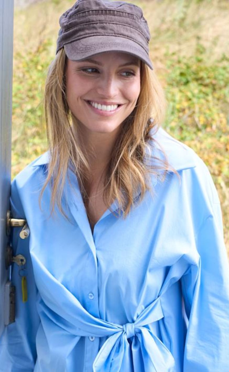 Black Colour Cap - Glenna - Coffee