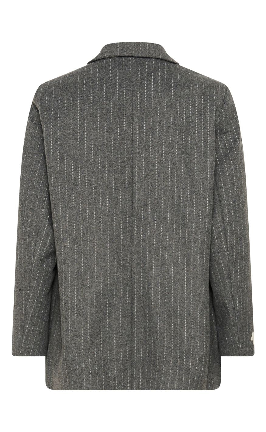 Culture Blazer - Kayla - Grey Pinstripe