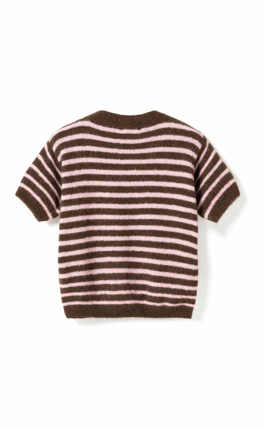Noella Genser - Monikah - Brown Rose Stripe