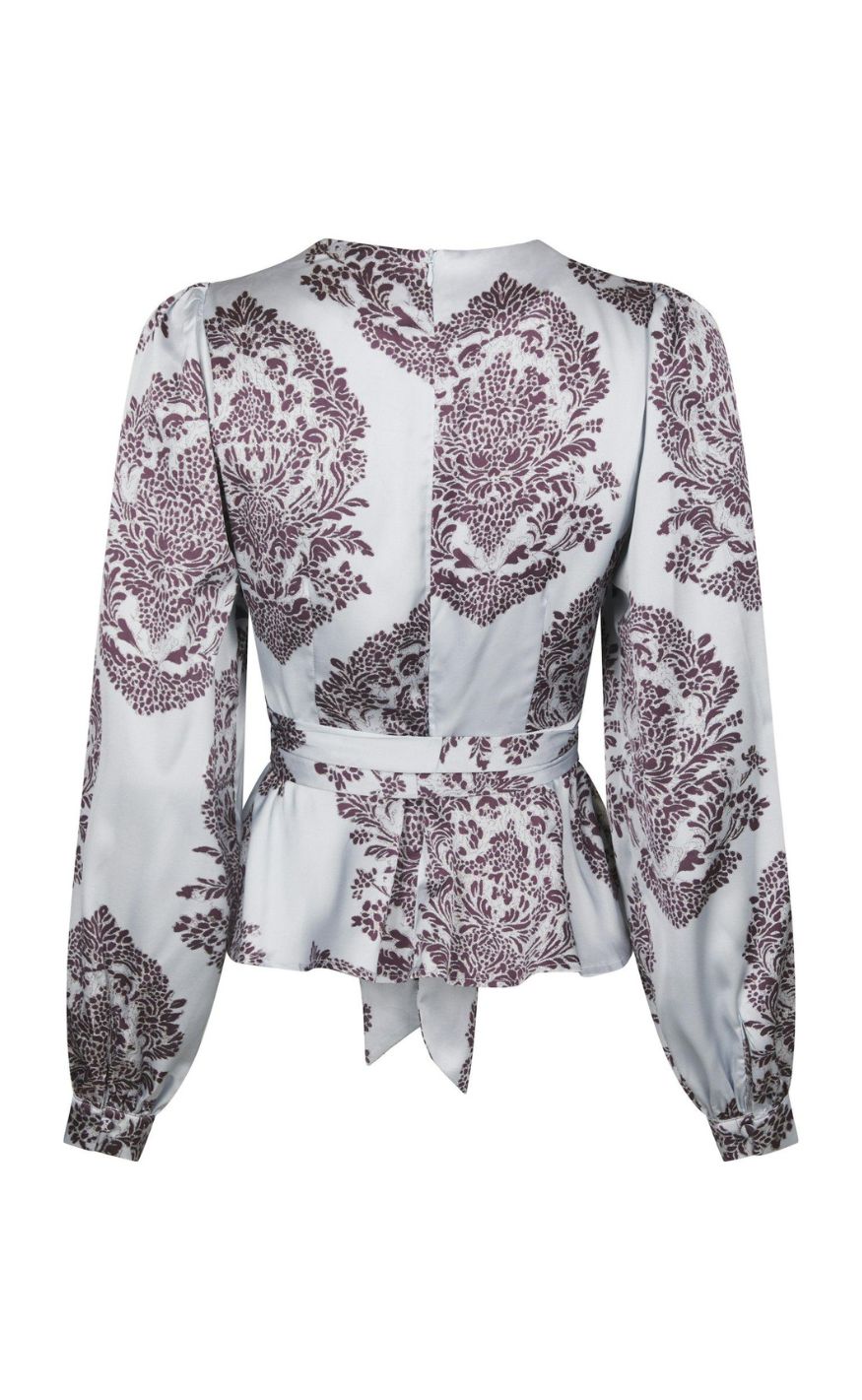 Neo Noir Bluse - Rista Deco Drop - Light Blue