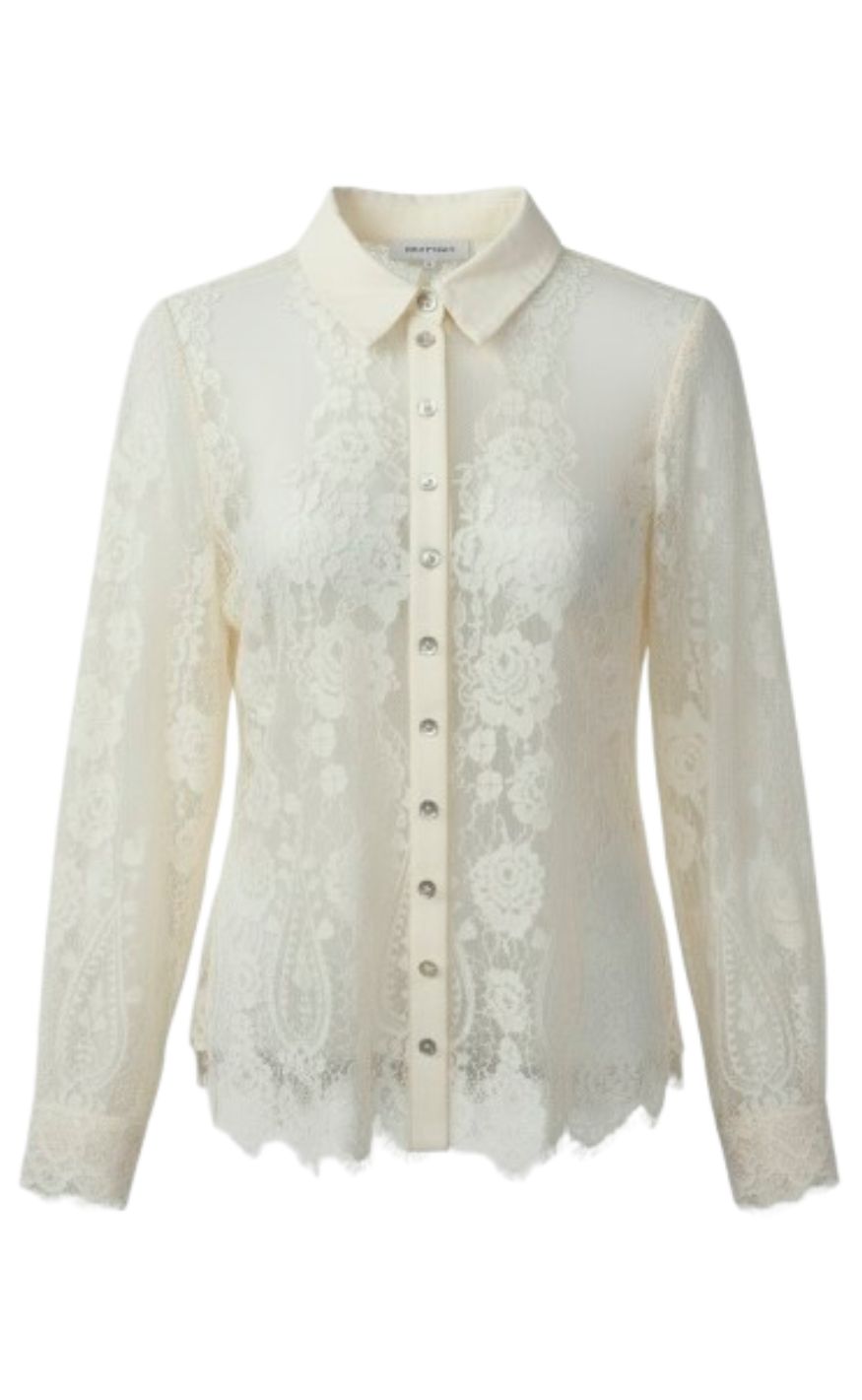 Continue Skjorte - Paloma Lace - Off White