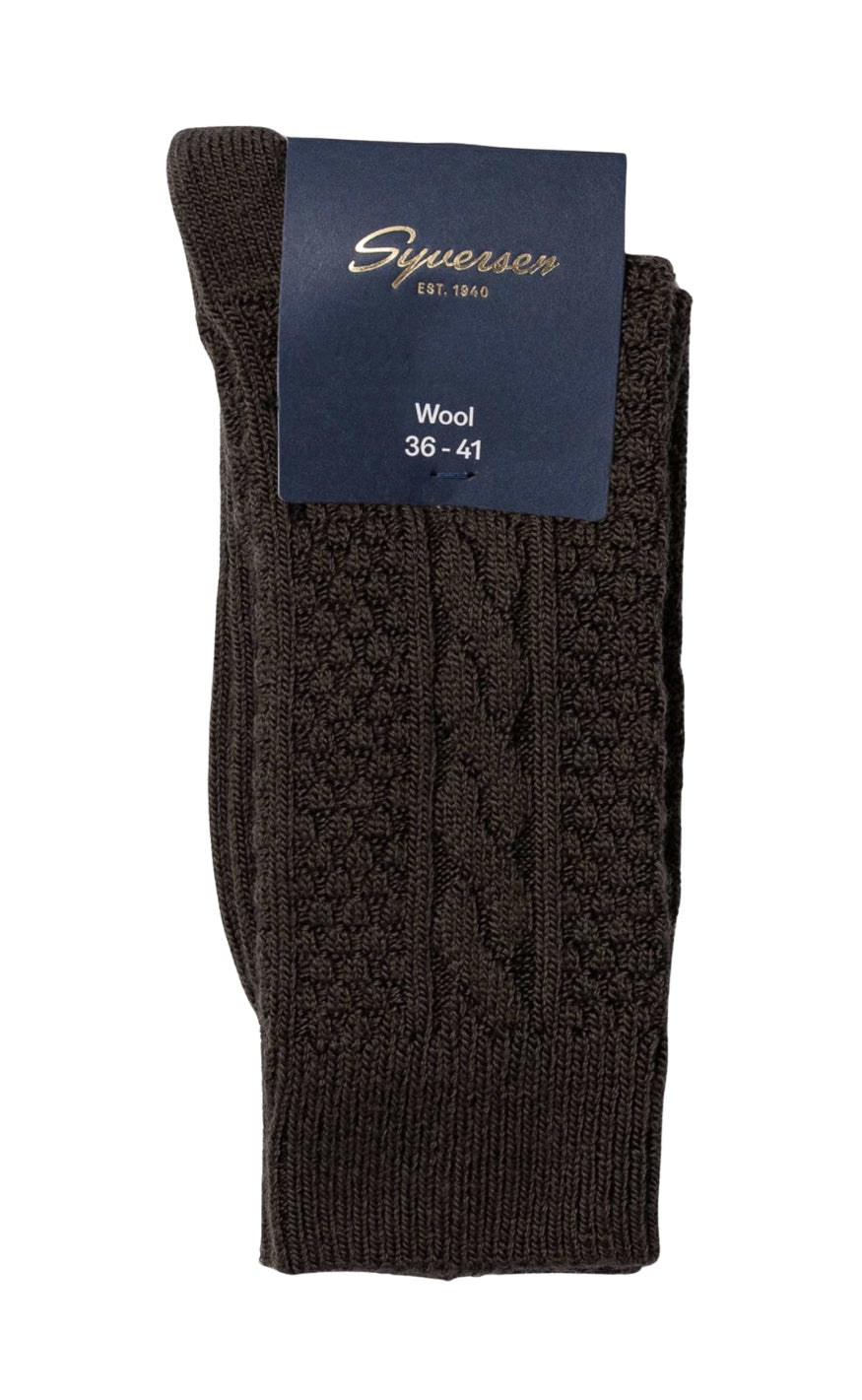 Oroblu Strømper - Wool Cable W - Dark Brown