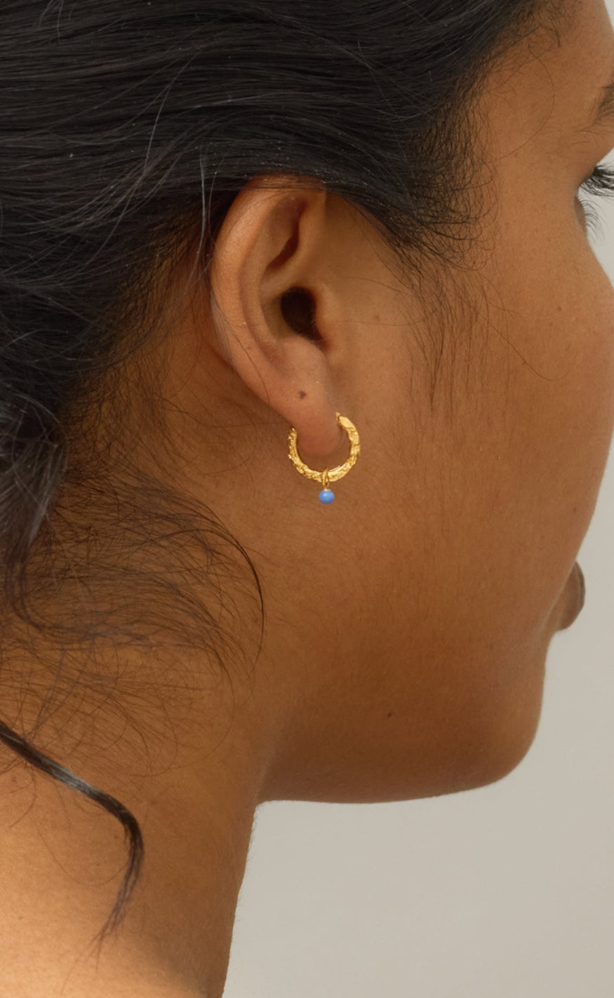 ENAMEL Copenhagen Øreringer - Belle Hoops - Cornflower
