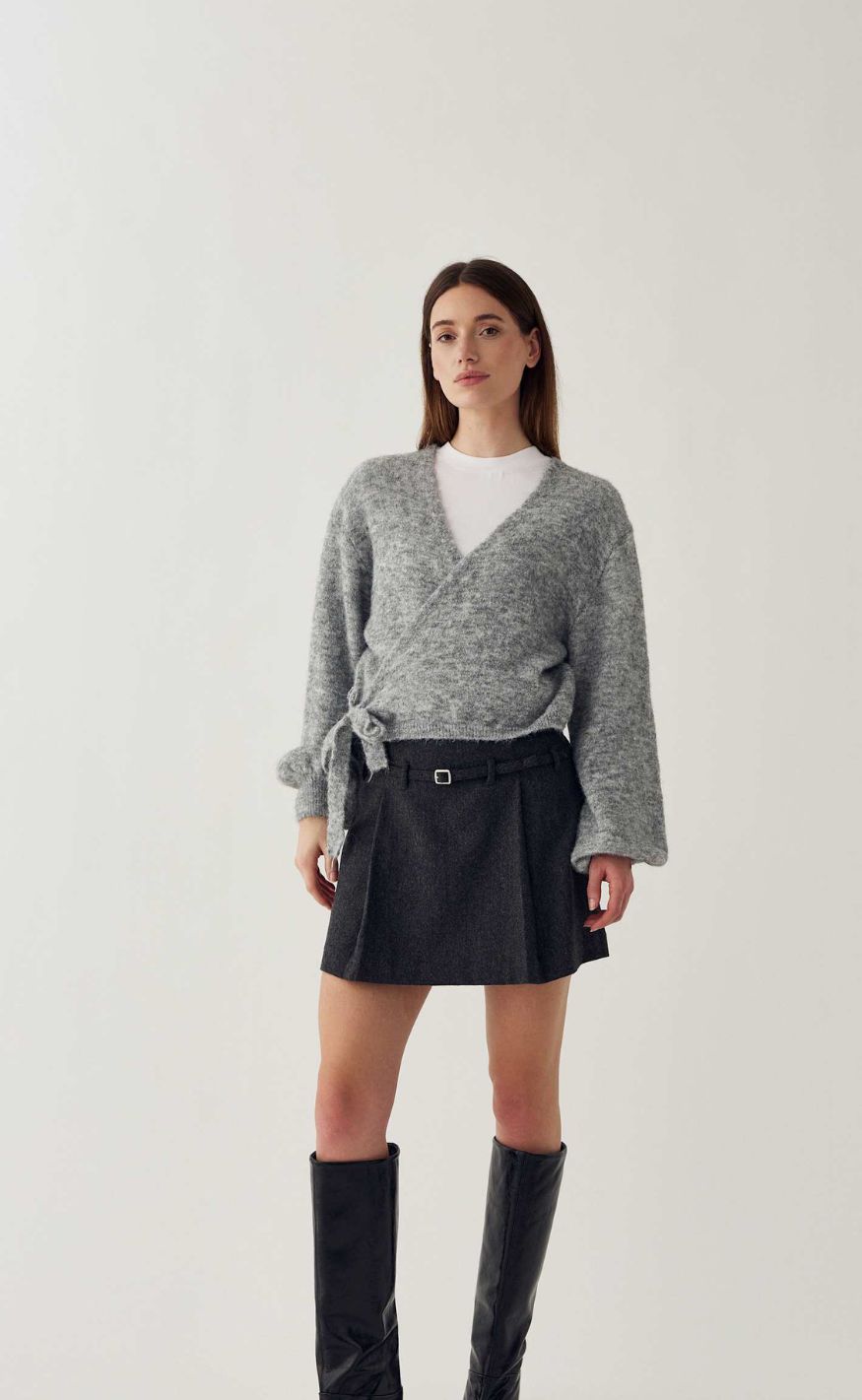 Noella Cardigan - Maelee - Medium Grey Melange
