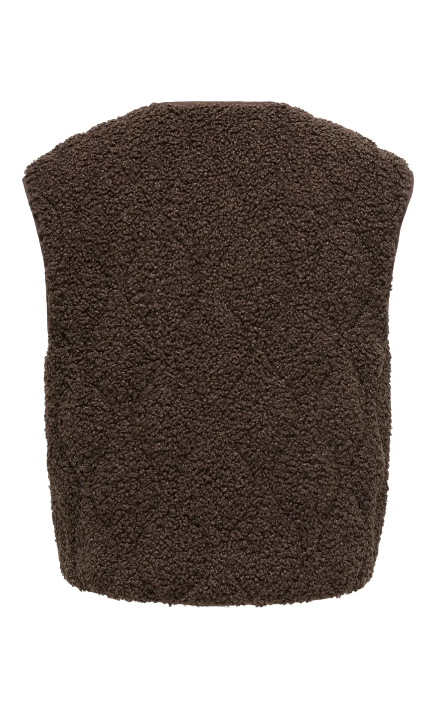 Only Vest - Ines Teddy CC OTW - Chocolate Martini