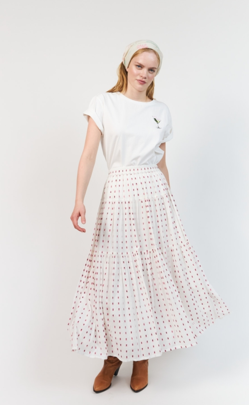 Lollys Laundry Skjørt - SunsetLL Maxi - Creme