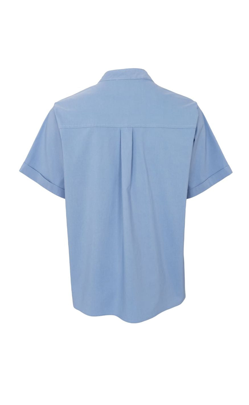 Black Colour Bluse - Davina - Dust Blue