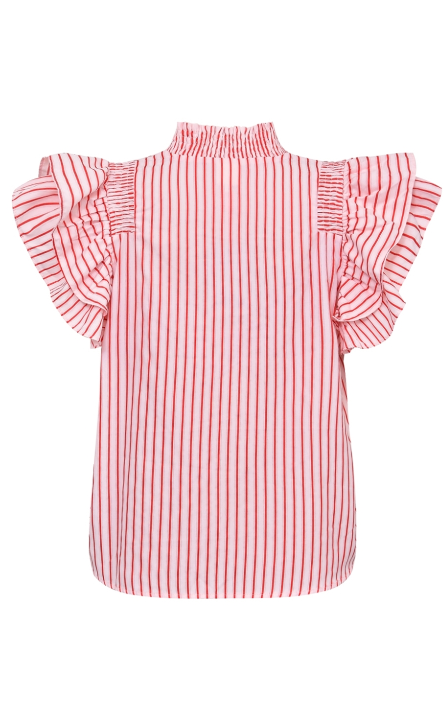 Gossia Bluse - Dalila - Cream Red Stripes