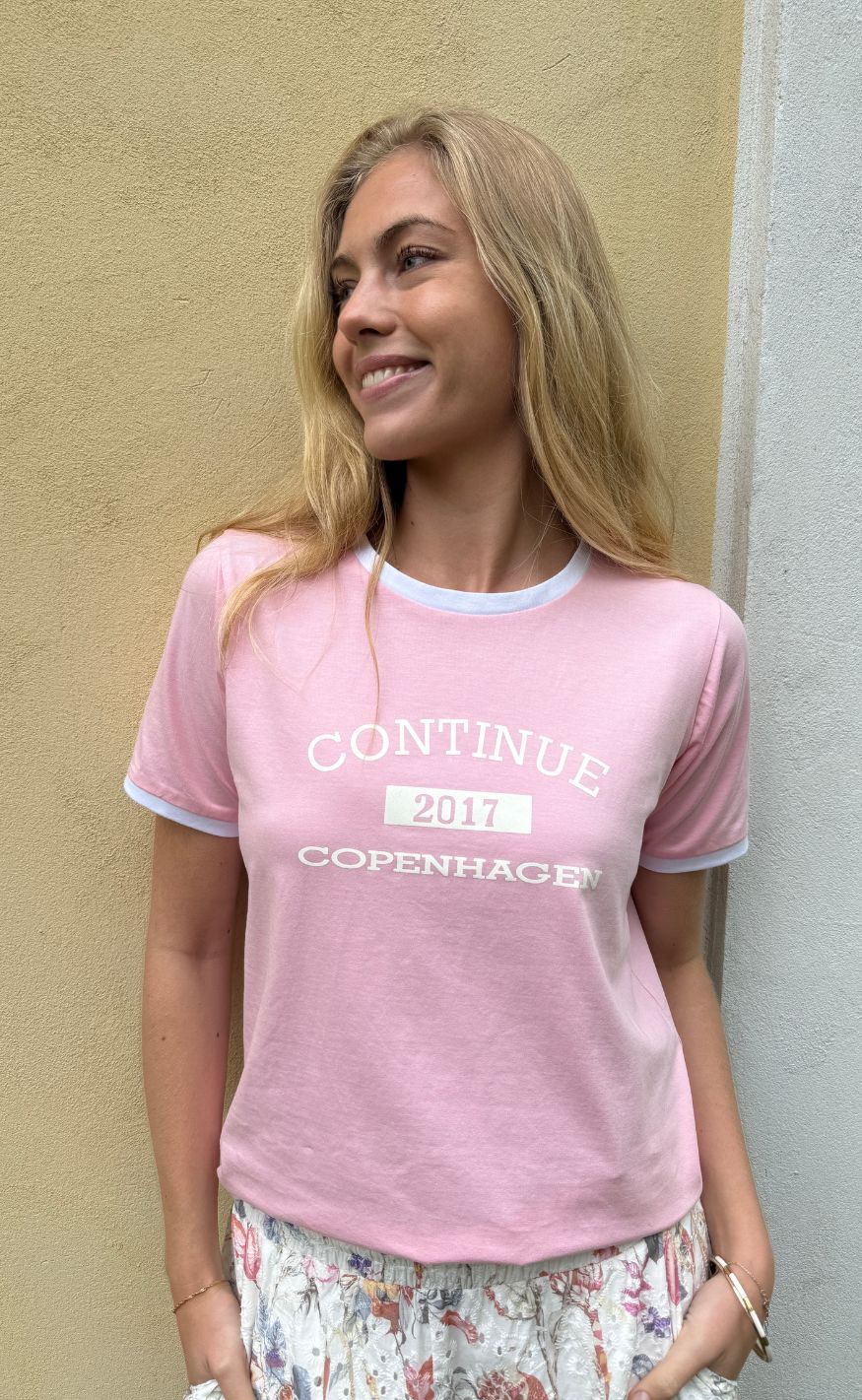 Continue T-shirt - Dea - Rose