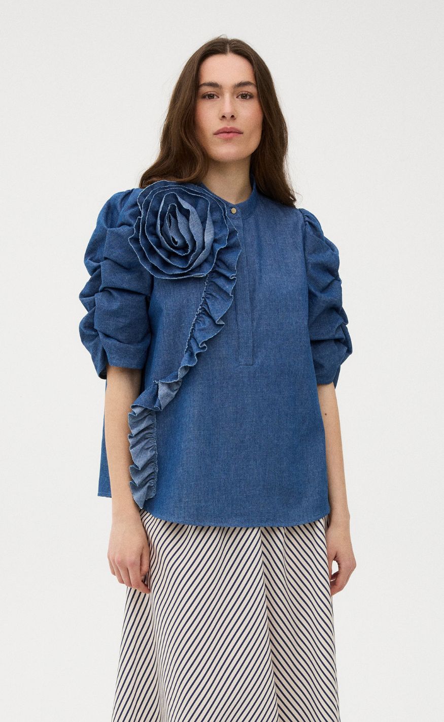 Gossia Bluse - Zabina - Denim Chambrey