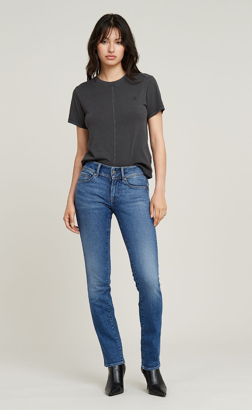 G-STAR T-Shirt - Overdyed r t wmn - DK Black GD | Rask levering ...