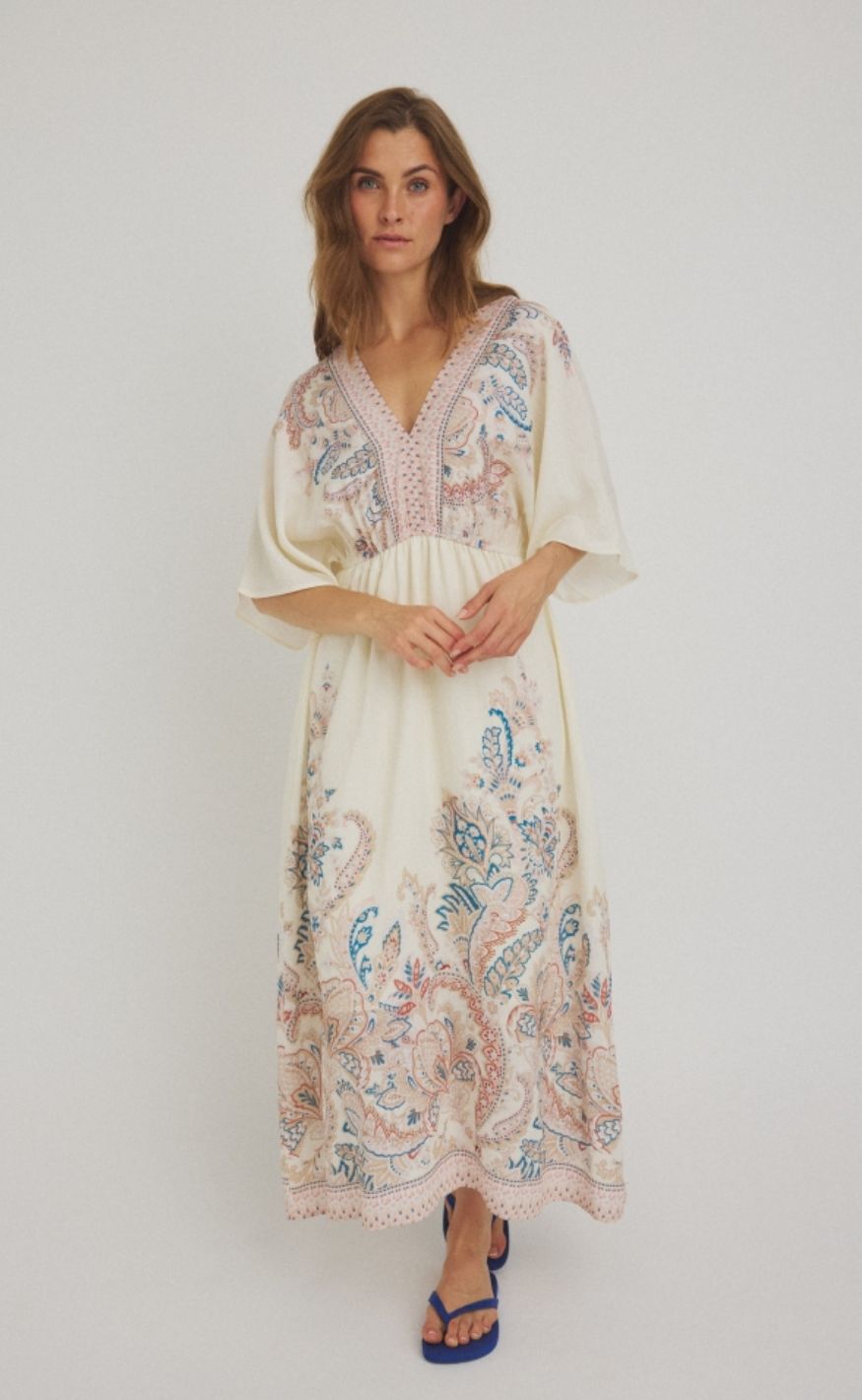 Luxzuz Kjole - Vibecke - Off White 7038