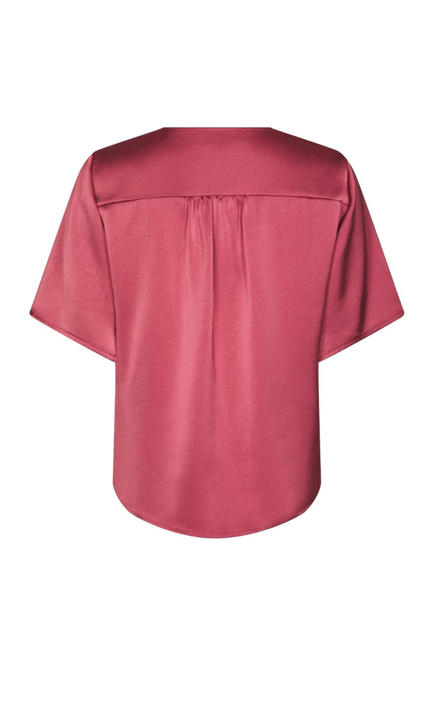 Neo Noir Bluse - Casadia Heavy Sateen - Cherry Pink