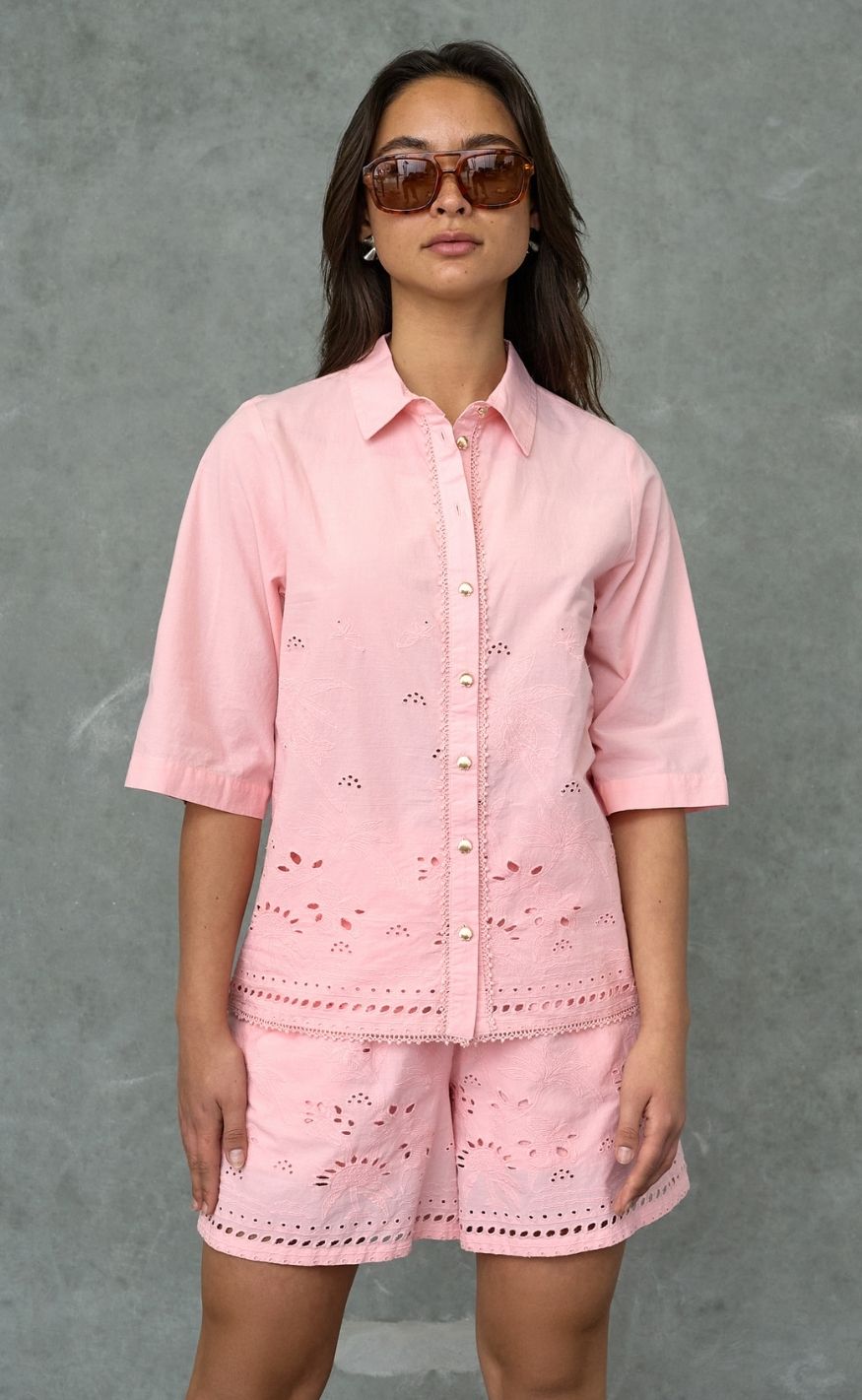 Love & Divine Skjorte - Love1584 - Coral Pink