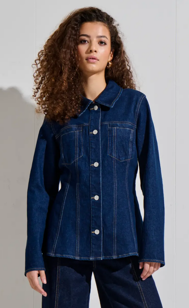 ONLY Skjorte - Elle - Dark Blue Denim