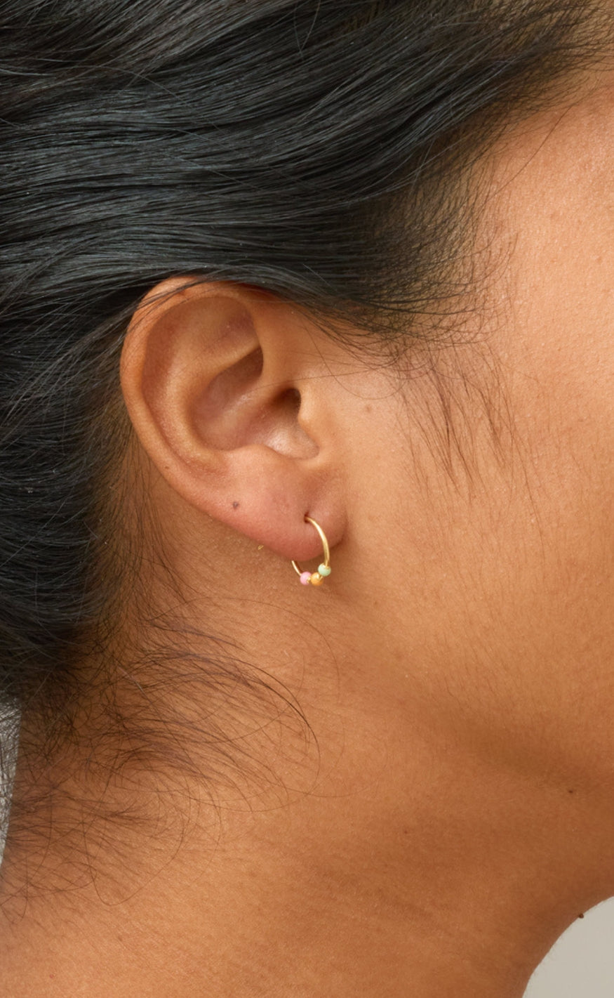 ENAMEL Copenhagen Øreringer - Lola Small Hoops - Rainbow