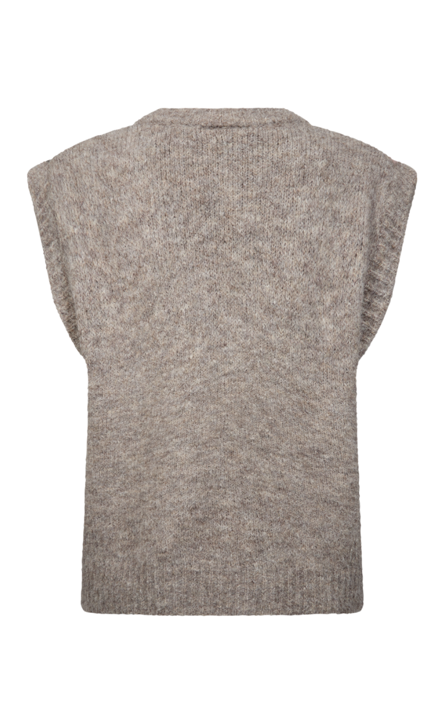 Freequent Vest - Grslulu - Desert Taupe Mel w Pale M Mel.