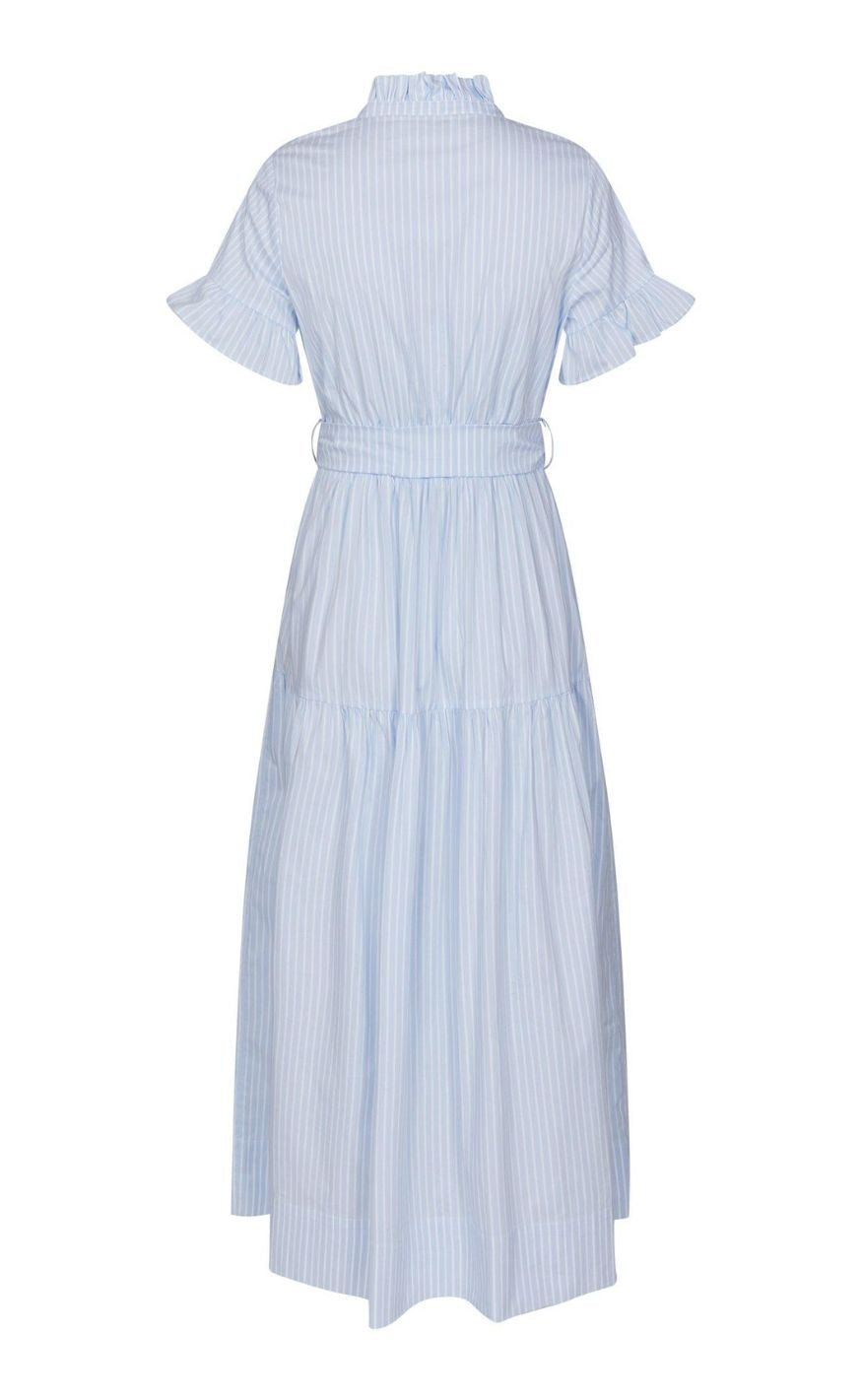 Neo Noir Kjole - Nellie Soft Stripe - Light Blue
